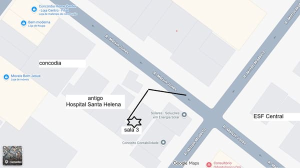 Localização Clínica Franco - Rua Melvin Jones 1243 Centro Nova Andradina MS